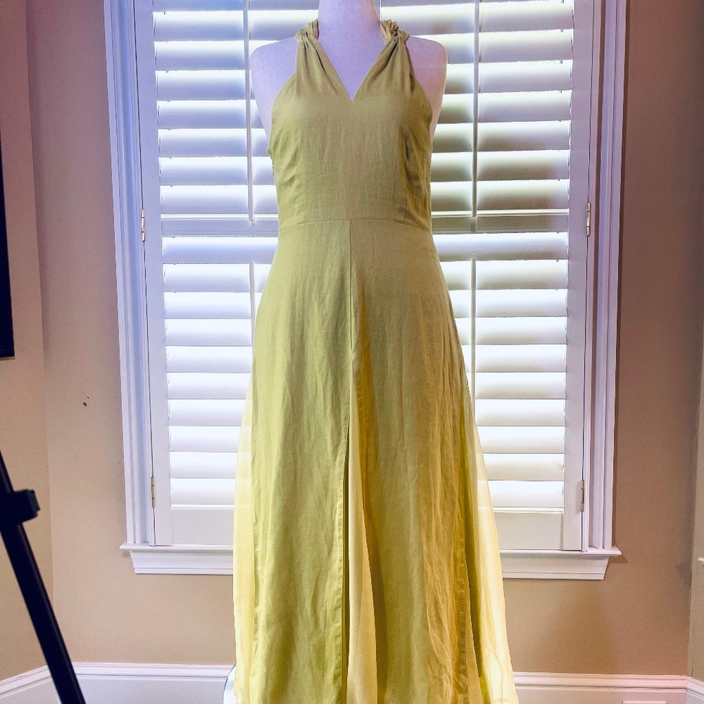 Soft Surroundings Tie Halter Maxi Dress